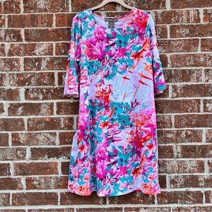 Alexandra+oak Floral Multicolor Dress Sz L